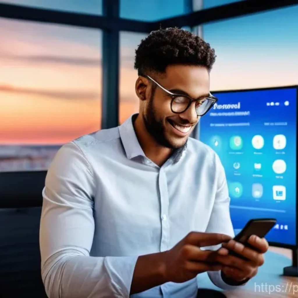 DID 기술의 미래 전망 - **Prompt 1: Secure Digital Control**
    A young adult, male or female, in a modern, well-lit home o...