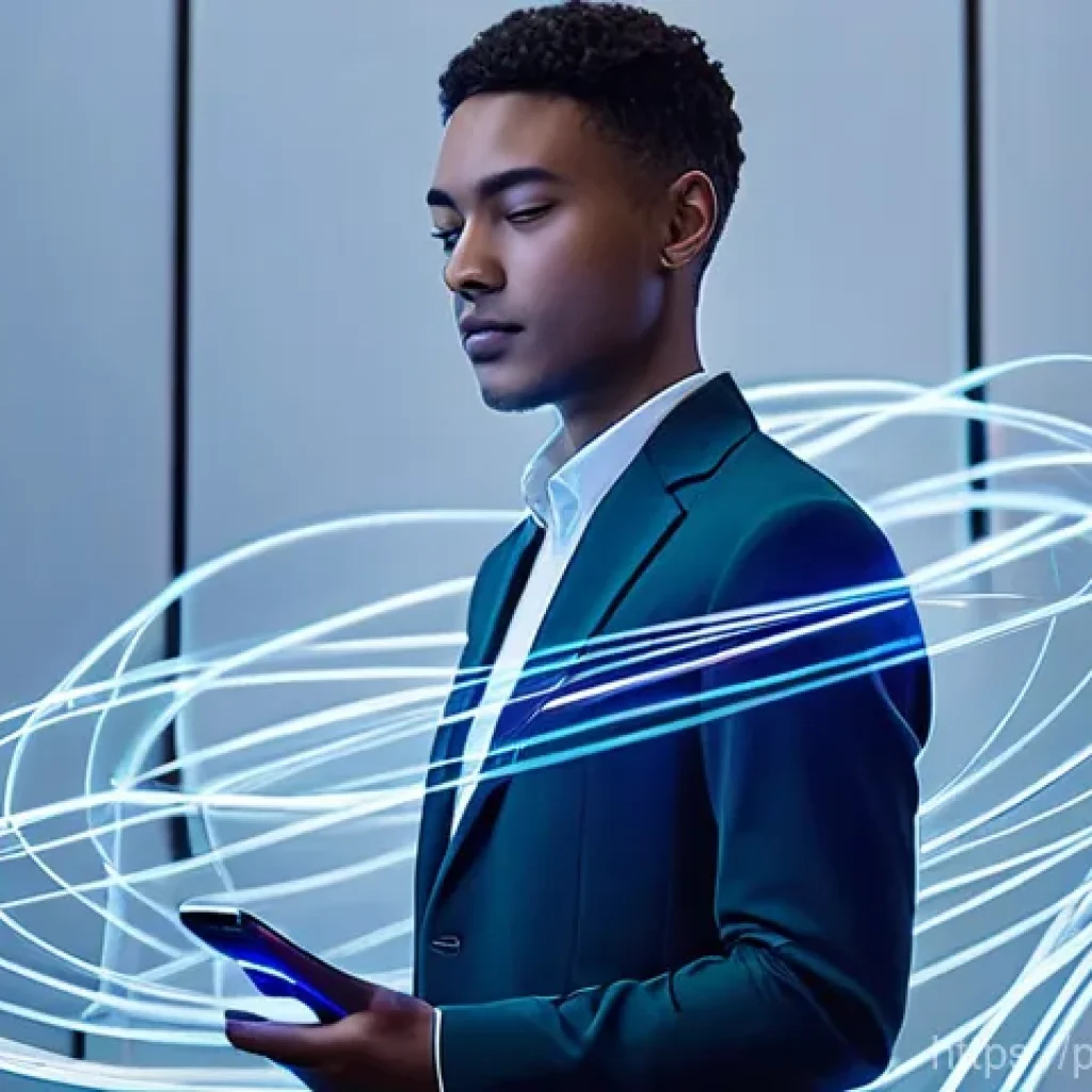 DID의 활성화를 위한 정부 정책 - **Prompt 1: Empowered Digital Sovereignty**
    A visually striking, medium shot of a young adult (2...