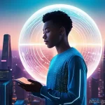 DID의 윤리적 측면과 사회적 영향 - **Prompt:** A young, diverse individual (wearing stylish, modest casual clothing) stands confidently...