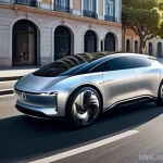 DID와 자율주행차의 신원 인증 - **Prompt:** A sleek, futuristic autonomous vehicle, designed with elegant lines and intelligent ligh...