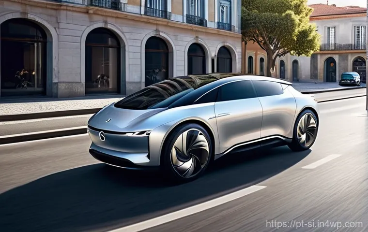 DID와 자율주행차의 신원 인증 - **Prompt:** A sleek, futuristic autonomous vehicle, designed with elegant lines and intelligent ligh...