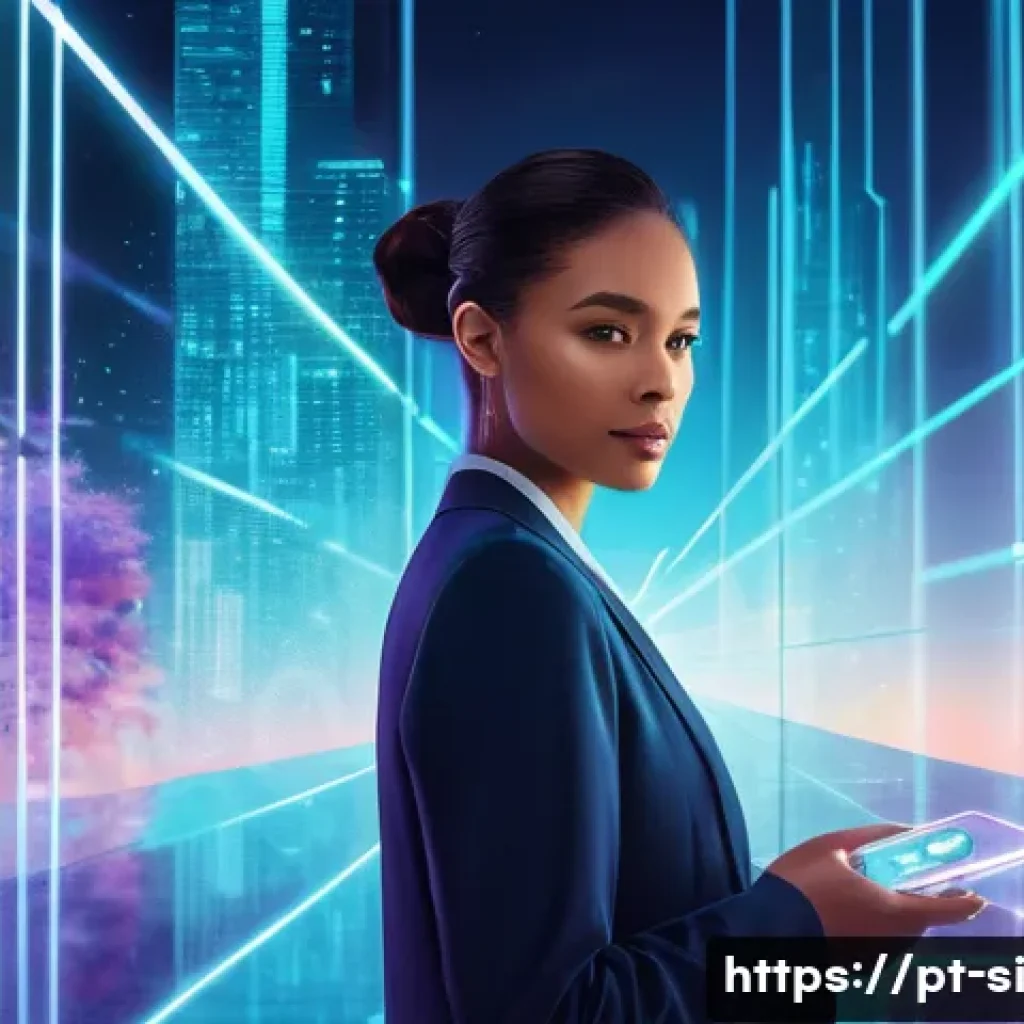 DID와 전통적인 신원 인증 비교 - **Prompt:** "A person of indeterminate gender, dressed in smart casual attire, stands confidently in...